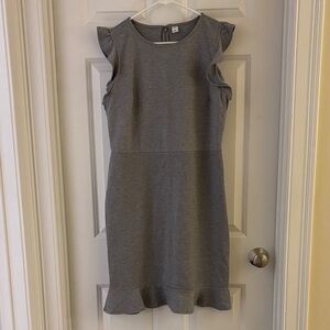 Old Navy Gray Ruffle Sleeve Mini Dress